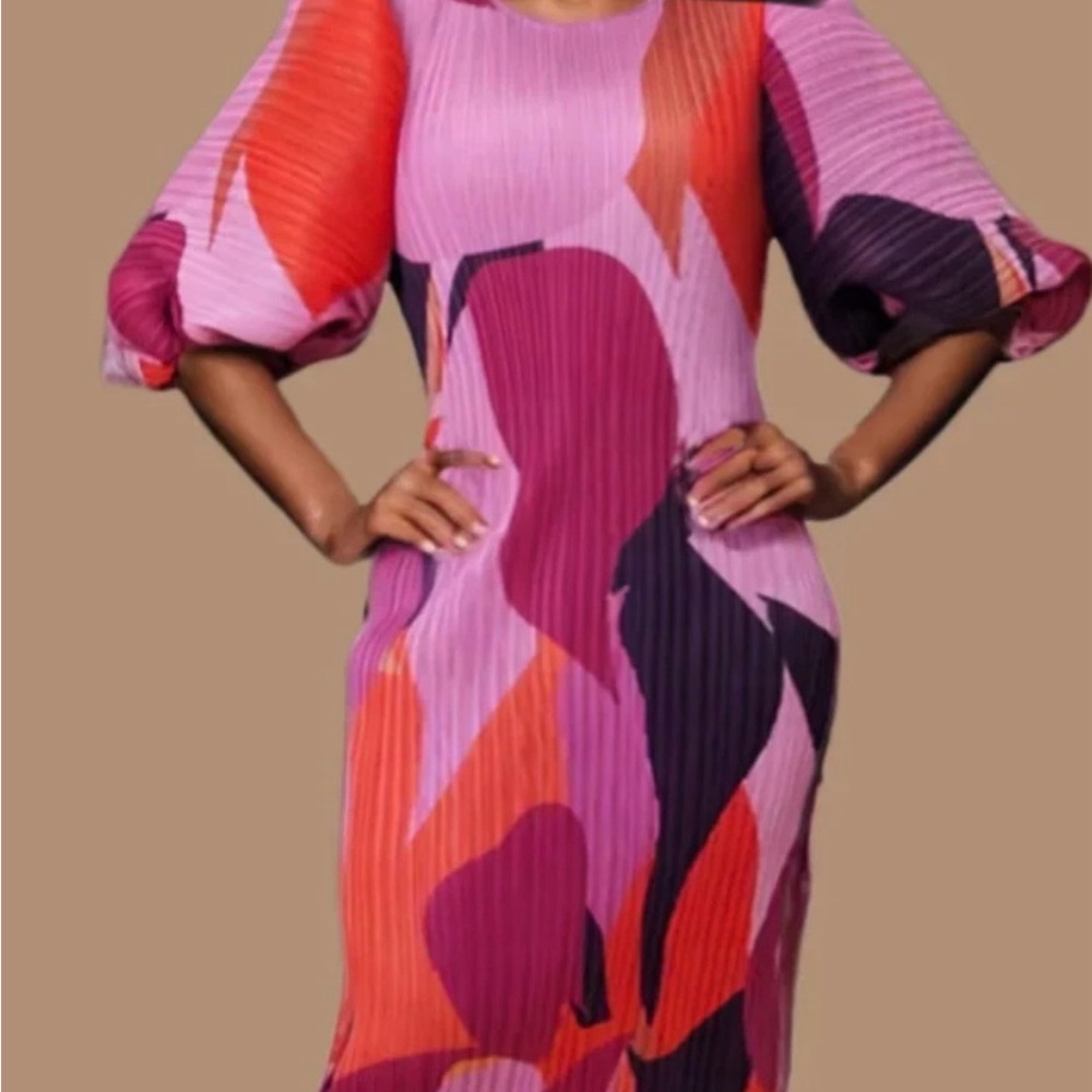 Long elegant printed dress